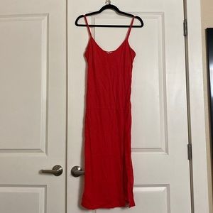 Reformation Orange Slip Dress, 4